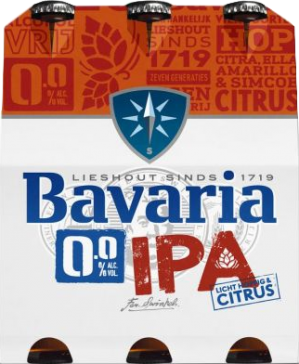Bavaria 0.0% ipa sixpack met flesjes van 30cl